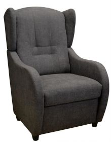 Relaxační křeslo ušák René Aston 6 šedohnědé Relaxační křeslo ušák René Aston 6 šedohnědé