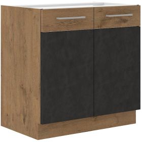 Kuchyňská skříňka Vega 80 D 2F BB matera mat/dub lancelot Kuchyňská skříňka Vega 80 D 2F BB matera mat/dub lancelot