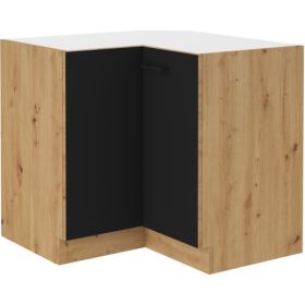 Rohová kuchyňská skříňka Molly 89x89 DN 2F BB černá/dub artisan Rohová kuchyňská skříňka Molly 89x89 DN 2F BB černá/dub artisan