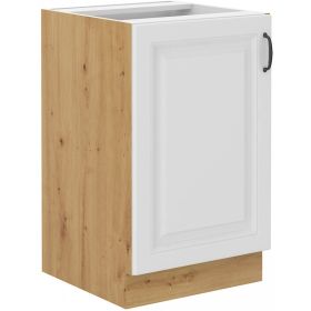 Kuchyňská skříňka Stipe 50 ZL 1F BB bílá/dub artisan Kuchyňská skříňka Stipe 50 ZL 1F BB bílá/dub artisan