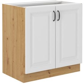 Kuchyňská skříňka Stipe 80 ZL 2F BB bílá/dub artisan Kuchyňská skříňka Stipe 80 ZL 2F BB bílá/dub artisan
