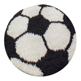 Dětský kusový koberec Fun 6001 black - 120x120 (průměr) kruh cm Dětský kusový koberec Fun 6001 black - 120x120 (průměr) kruh cm