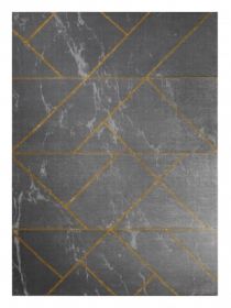 Kusový koberec Emerald geometric 1012 grey and gold - 80x150 cm Kusový koberec Emerald geometric 1012 grey and gold - 80x150 cm