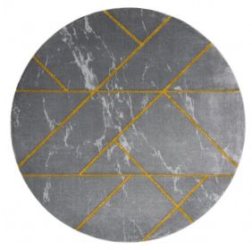Kusový koberec Emerald geometric 1012 grey and gold kruh - 160x160 (průměr) kruh cm Kusový koberec Emerald geometric 1012 grey and gold kruh - 160x160 (průměr) kruh cm