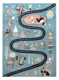Dětský kusový koberec Fun Route Street animals blue - 240x330 cm Dětský kusový koberec Fun Route Street animals blue - 240x330 cm