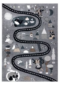 Dětský kusový koberec Fun Route Street animals grey - 140x190 cm Dětský kusový koberec Fun Route Street animals grey - 140x190 cm