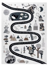 Dětský kusový koberec Fun Route Street animals cream - 120x170 cm Dětský kusový koberec Fun Route Street animals cream - 120x170 cm