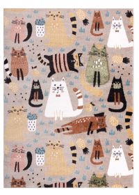 Dětský kusový koberec Fun Kittens Cats beige - 240x330 cm Dětský kusový koberec Fun Kittens Cats beige - 240x330 cm