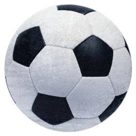 Dětský kusový koberec Bambino 2139 Football - 100x100 (průměr) kruh cm Dětský kusový koberec Bambino 2139 Football - 100x100 (průměr) kruh cm
