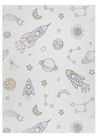 Dětský kusový koberec Bambino 1278 Space rocket cream - 140x190 cm Dětský kusový koberec Bambino 1278 Space rocket cream - 140x190 cm
