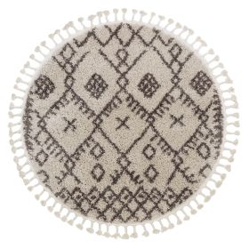 Kusový koberec Berber Tanger B5940 cream and brown kruh - 160x160 (průměr) kruh cm Kusový koberec Berber Tanger B5940 cream and brown kruh - 160x160 (průměr) kruh cm