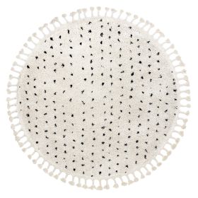 Kusový koberec Berber Syla B752 dots cream kruh - 120x120 (průměr) kruh cm Kusový koberec Berber Syla B752 dots cream kruh - 120x120 (průměr) kruh cm