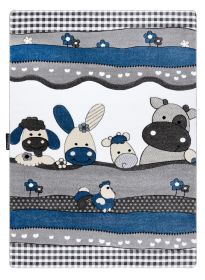 Dětský kusový koberec Petit Farm animals blue - 160x220 cm Dětský kusový koberec Petit Farm animals blue - 160x220 cm