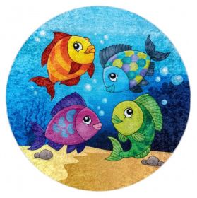 Dětský kusový koberec Junior 51594.801 Ocean - 160x160 (průměr) kruh cm Dětský kusový koberec Junior 51594.801 Ocean - 160x160 (průměr) kruh cm