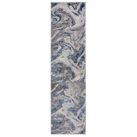 Běhoun Eris Marbled Navy - 80x300 cm Běhoun Eris Marbled Navy - 80x300 cm