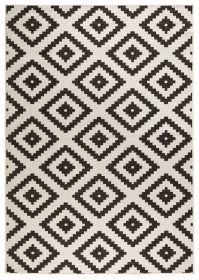 Kusový koberec Twin-Wendeteppiche 103129 schwarz creme – na ven i na doma - 120x170 cm Kusový koberec Twin-Wendeteppiche 103129 schwarz creme – na ven i na doma - 120x170 cm