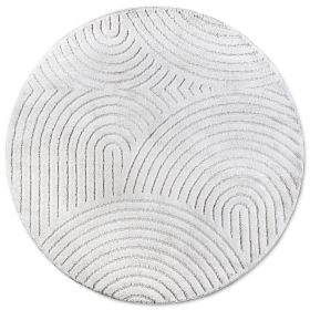Kusový koberec New York 106203 White kruh - 200x200 (průměr) kruh cm Kusový koberec New York 106203 White kruh - 200x200 (průměr) kruh cm