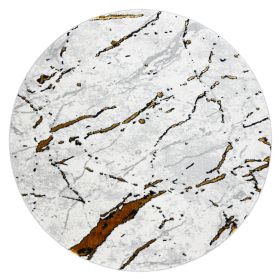 Kusový koberec Allure 1963 white/gold kruh - 200x200 (průměr) kruh cm Kusový koberec Allure 1963 white/gold kruh - 200x200 (průměr) kruh cm