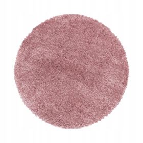 Kusový koberec Fluffy Shaggy 3500 rose kruh - 160x160 (průměr) kruh cm Kusový koberec Fluffy Shaggy 3500 rose kruh - 160x160 (průměr) kruh cm
