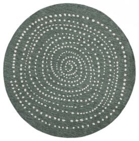Kusový koberec Twin-Wendeteppiche 103111 grün creme kruh – na ven i na doma - 200x200 (průměr) kruh cm Kusový koberec Twin-Wendeteppiche 103111 grün creme kruh – na ven i na doma - 200x200 (průměr) kruh cm