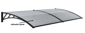 Panel polykarbonátu pro vchodový přístřešek 970x493,5mm Panel polykarbonátu pro vchodový přístřešek 970x493,5mm