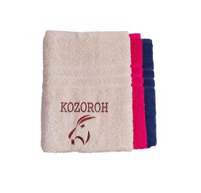 Osuška s vyšitým znamením zvěrokruhu „ Kozoroh 70x140 cm Barva: krémová Osuška s vyšitým znamením zvěrokruhu „ Kozoroh 70x140 cm Barva: krémová