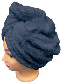 Rychleschnoucí froté turban na vlasy, tmavě modrý Rychleschnoucí froté turban na vlasy, tmavě modrý