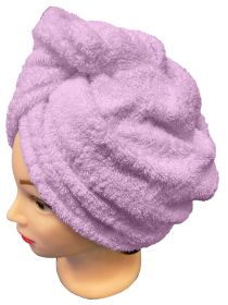 Rychleschnoucí froté turban na vlasy, fialový lila Rychleschnoucí froté turban na vlasy, fialový lila