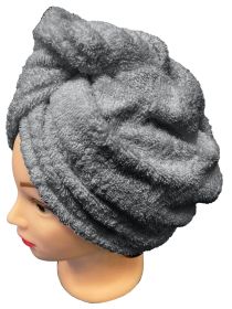Rychleschnoucí froté turban na vlasy, tmavě šedý Rychleschnoucí froté turban na vlasy, tmavě šedý
