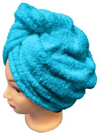 Rychleschnoucí froté turban na vlasy, tyrkysový Rychleschnoucí froté turban na vlasy, tyrkysový
