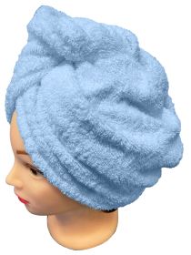 Rychleschnoucí froté turban na vlasy, modrý Rychleschnoucí froté turban na vlasy, modrý