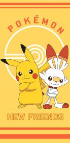 Dětská osuška Pokémon Pikachu a Scorbunny Dětská osuška Pokémon Pikachu a Scorbunny