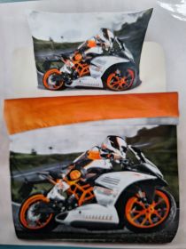 Povlečení Motorka 3D 140x200, 70x90 cm Povlečení Motorka 3D 140x200, 70x90 cm