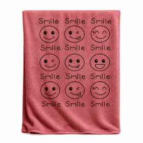 Rychleschnoucí osuška Smile 70x140 cm růžová Rychleschnoucí osuška Smile 70x140 cm růžová