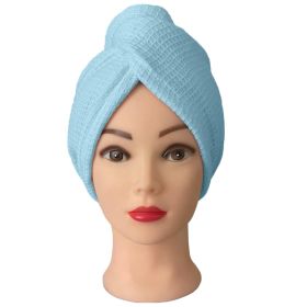 Turban na vlasy vafle, světle modrý Turban na vlasy vafle, světle modrý