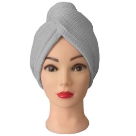 Turban na vlasy vafle, světle šedý Turban na vlasy vafle, světle šedý