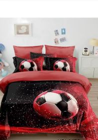 Povlečení Fotbal červený 3D 140x200, 70x90 cm, 3-dílné Povlečení Fotbal červený 3D 140x200, 70x90 cm, 3-dílné