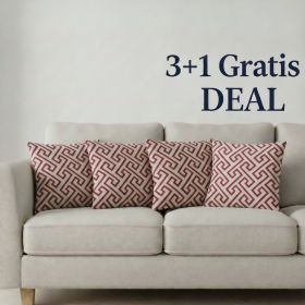 Sada polštářků Geometry červený 1 - 40x40 cm 3+1 zdarma (41) Sada polštářků Geometry červený 1 - 40x40 cm 3+1 zdarma (41)