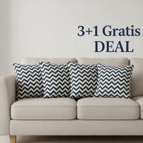 Sada polštářků Geometry modrý 4 - 40x40 cm 3+1 zdarma (48) Sada polštářků Geometry modrý 4 - 40x40 cm 3+1 zdarma (48)