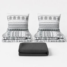 Set dvoulůžko Šedá zima - 2x povlečení, prostěradlo 180x200 cm (001) tmavě šedá Set dvoulůžko Šedá zima - 2x povlečení, prostěradlo 180x200 cm (001) tmavě šedá