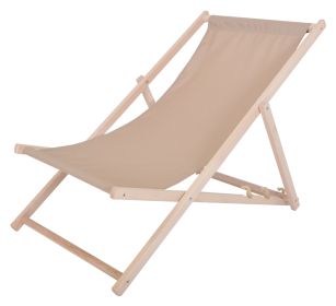 Bahama POLYESTER lehátko dřevěné přírodní - BÉŽOVÉ Bahama POLYESTER lehátko dřevěné přírodní - BÉŽOVÉ