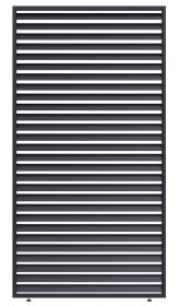 PANEL ZASTÍNĚNÍ, FIXNÍ LAMELY, HORIZONTÁLNÍ 1,3 m pro bioklimatickou pergolu PANEL ZASTÍNĚNÍ, FIXNÍ LAMELY, HORIZONTÁLNÍ 1,3 m pro bioklimatickou pergolu