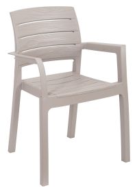 RECANATI plastové křeslo - taupe-šedá RECANATI plastové křeslo - taupe-šedá