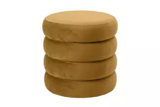 Taburet s ÚP VOQUE 40 CM žlutý samet