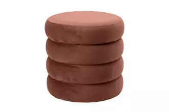 Taburet s ÚP VOQUE 40 CM hnědý samet