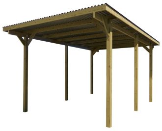 Dřevěný přístřešek na auto 606 (3x5 m) Dřevěný přístřešek na auto 606 (3x5 m)