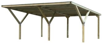 Dřevěný přístřešek na auto Y 612 (5,9x6 m) Dřevěný přístřešek na auto Y 612 (5,9x6 m)