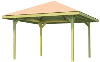 Dřevěný zahradní altán 651 (380 x 380 x 299 cm) Dřevěný zahradní altán 651 (380 x 380 x 299 cm)