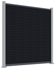 MODERN plotový panel WPC 180x180 cm HORIZONTÁLNÍ i VERTIKÁLNÍ a koncovky - antracit
