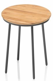 TRIBE stolek o 40 cm - antracit/teak TRIBE stolek o 40 cm - antracit/teak